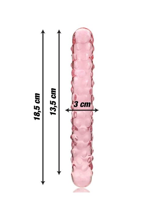 Nebula Series By Ibiza - Model 15 Dildo Borosilicate Glass 18.5 X 3 CM Pink