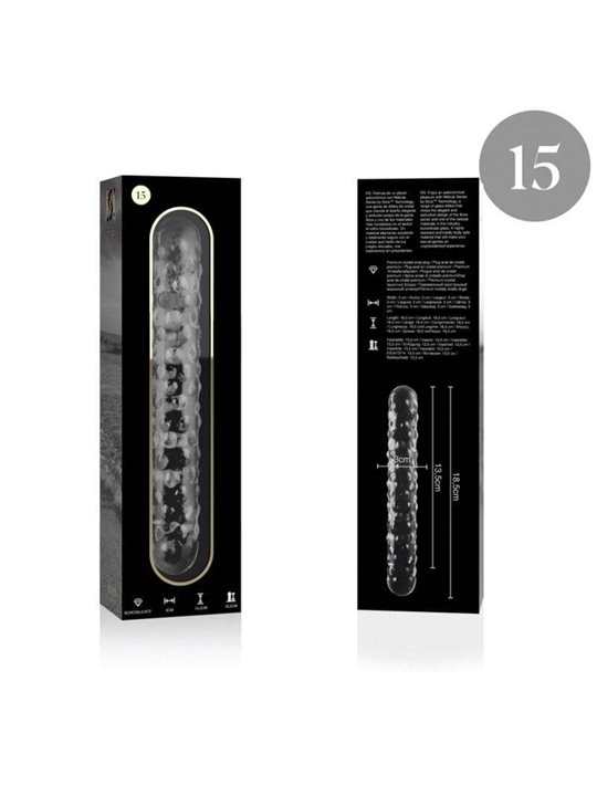 Nebula Series By Ibiza - Model 15 Dildo Borosilicate Glass 18.5 X 3 CM Clear
