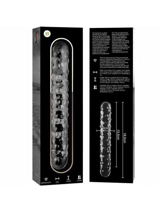 Nebula Series By Ibiza - Modello 15 Dildo in Vetro Borosilicato 18,5 X 3 CM Trasparente