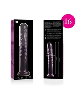 Nebula Series By Ibiza - Model 16 Dildo Borosilicate Glass 18.5 X 3 CM Pink