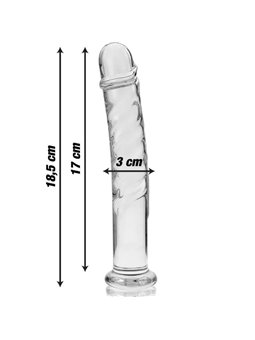 Nebula Series By Ibiza - Modello 16 Dildo in Vetro Borosilicato 18,5 X 3 CM Trasparente