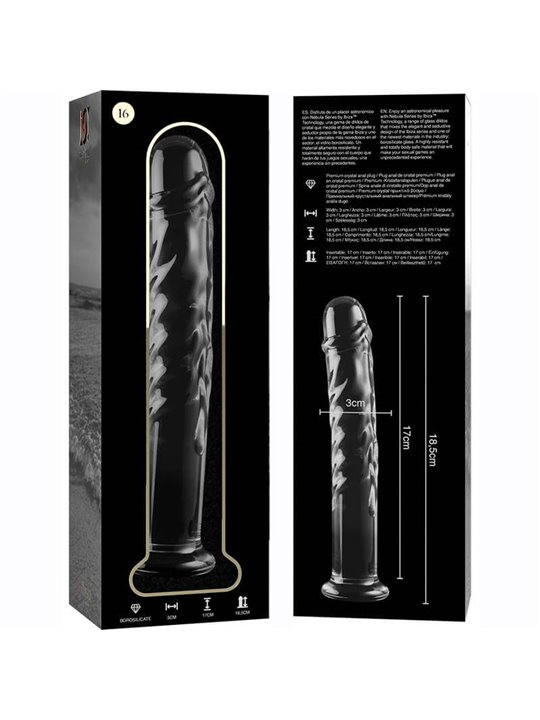 Nebula Series By Ibiza - Modello 16 Dildo in Vetro Borosilicato 18,5 X 3 CM Trasparente