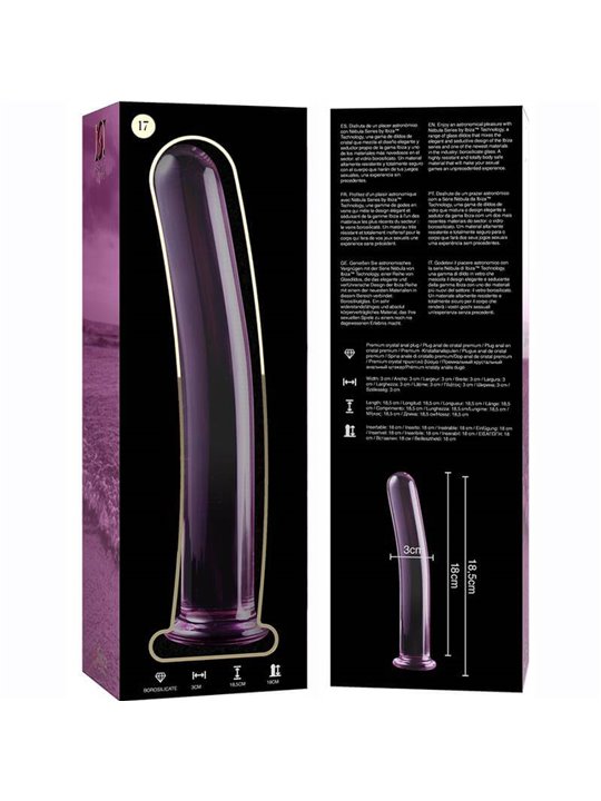 Nebula Series By Ibiza - Modello 17 Dildo in Vetro Borosilicato 18,5 X 3 CM Rosa