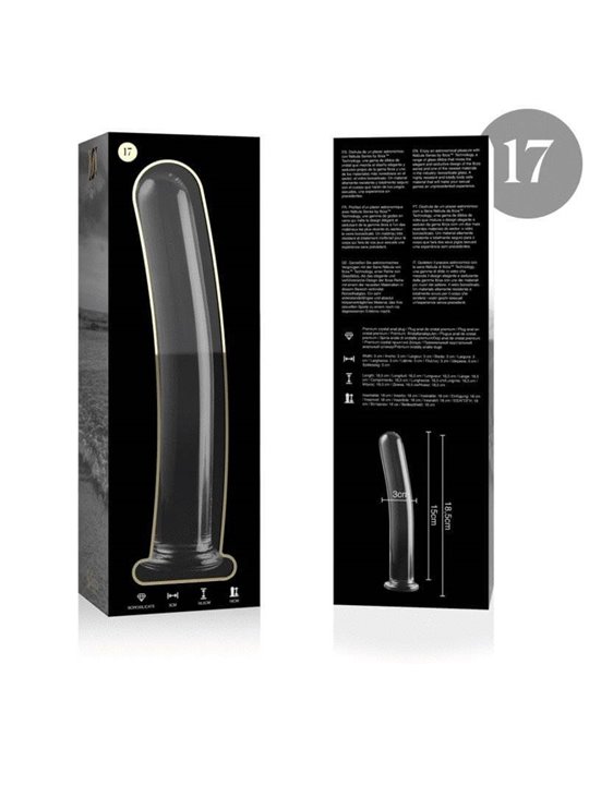Nebula Series By Ibiza - Model 17 Dildo Borosilicate Glass 18.5 X 3 CM Clear