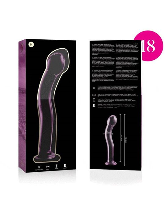 Nebula Series By Ibiza - Model 18 Dildo Borosilicate Glass 18.5 X 3.5 CM Pink