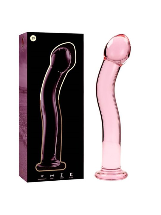 Nebula Series By Ibiza - Model 18 Dildo Borosilicate Glass 18.5 X 3.5 CM Pink
