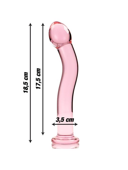 Nebula Series By Ibiza - Model 18 Dildo Borosilicate Glass 18.5 X 3.5 CM Pink