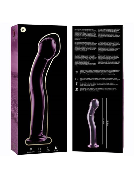 Nebula Series By Ibiza - Modello 18 Dildo in Vetro Borosilicato 18,5 X 3,5 CM Rosa