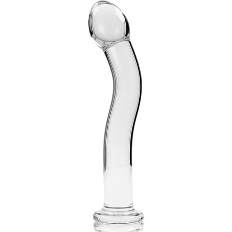 Nebula Series By Ibiza - Model 18 Dildo Borosilicate Glass 18.5 X 3.5 CM Clear