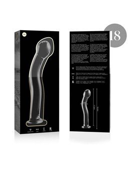 Nebula Series By Ibiza - Model 18 Dildo Borosilicate Glass 18.5 X 3.5 CM Clear