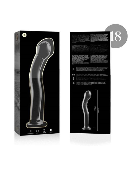 Nebula Series By Ibiza - Model 18 Dildo Borosilicate Glass 18.5 X 3.5 CM Clear