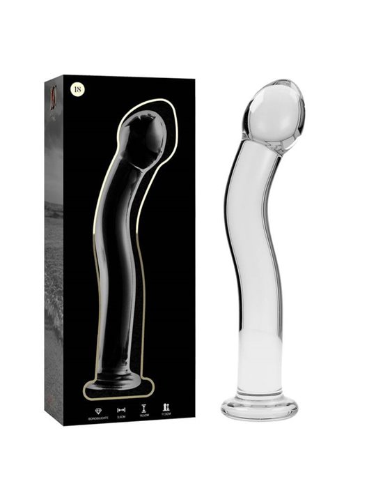 Nebula Series By Ibiza - Model 18 Dildo Borosilicate Glass 18.5 X 3.5 CM Clear