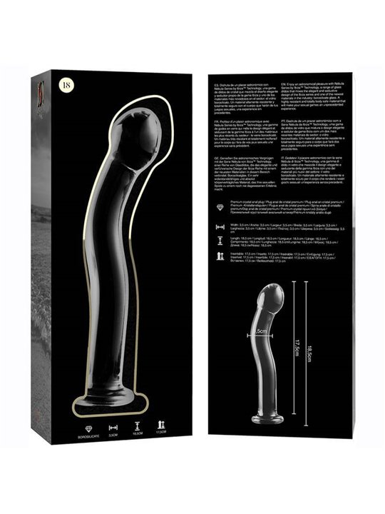 Nebula Series By Ibiza - Modello 18 Dildo in Vetro Borosilicato 18,5 X 3,5 CM Trasparente