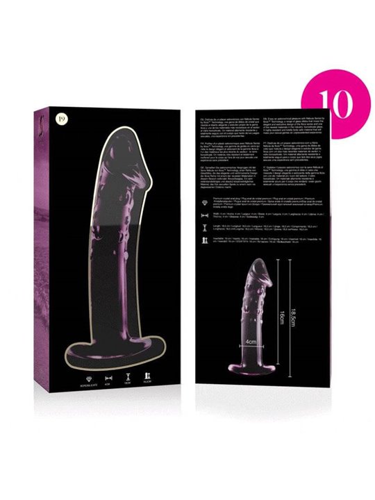 Nebula Series By Ibiza - Model 19 Dildo Borosilicate Glass 18.5 X 4 CM Pink