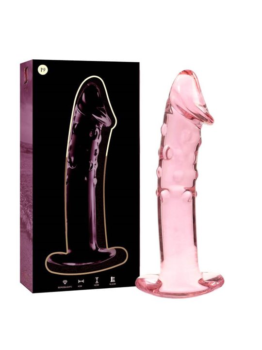 Nebula Series By Ibiza - Model 19 Dildo Borosilicate Glass 18.5 X 4 CM Pink