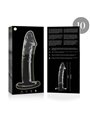 Nebula Series By Ibiza - Model 19 Dildo Borosilicate Glass 18.5 X 4 CM Clear