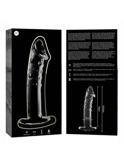 Nebula Series By Ibiza - Model 19 Dildo Borosilicate Glass 18.5 X 4 CM Clear