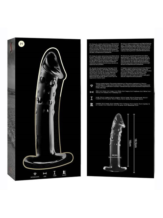 Nebula Series By Ibiza - Modello 19 Dildo in Vetro Borosilicato 18,5 X 4 CM Trasparente