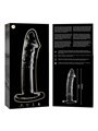 Nebula Series By Ibiza - Model 19 Dildo Borosilicate Glass 18.5 X 4 CM Clear