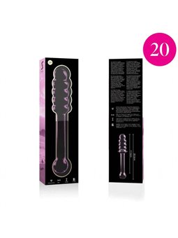 Nebula Series By Ibiza - Model 20 Dildo Borosilicate Glass 20.5 X 3 CM Pink