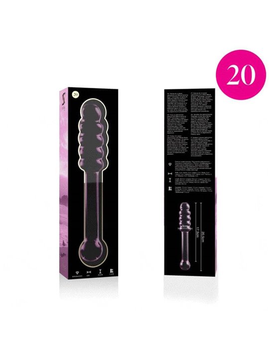 Nebula Series By Ibiza - Modello 20 Dildo in Vetro Borosilicato 20,5 X 3 CM Rosa