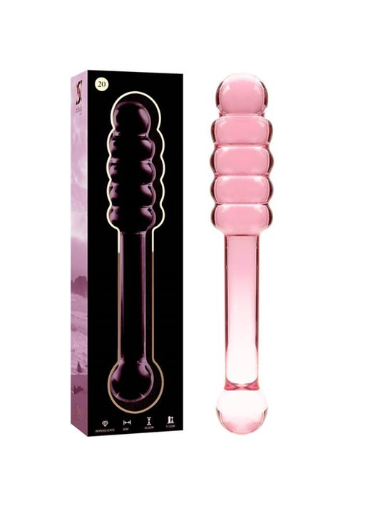 Nebula Series By Ibiza - Model 20 Dildo Borosilicate Glass 20.5 X 3 CM Pink