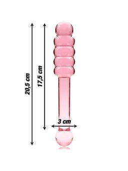 Nebula Series By Ibiza - Modello 20 Dildo in Vetro Borosilicato 20,5 X 3 CM Rosa