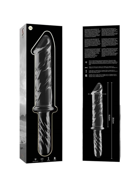 Nebula Series By Ibiza - Model 20 Dildo Borosilicate Glass 20.5 X 3 CM Pink