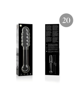 Nebula Series By Ibiza - Model 20 Dildo Borosilicate Glass 20.5 X 3 CM Clear
