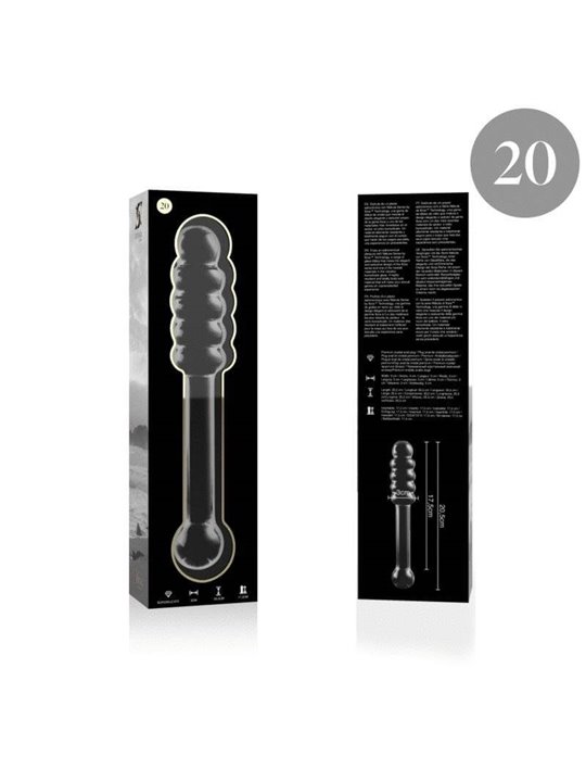 Nebula Series By Ibiza - Model 20 Dildo Borosilicate Glass 20.5 X 3 CM Clear