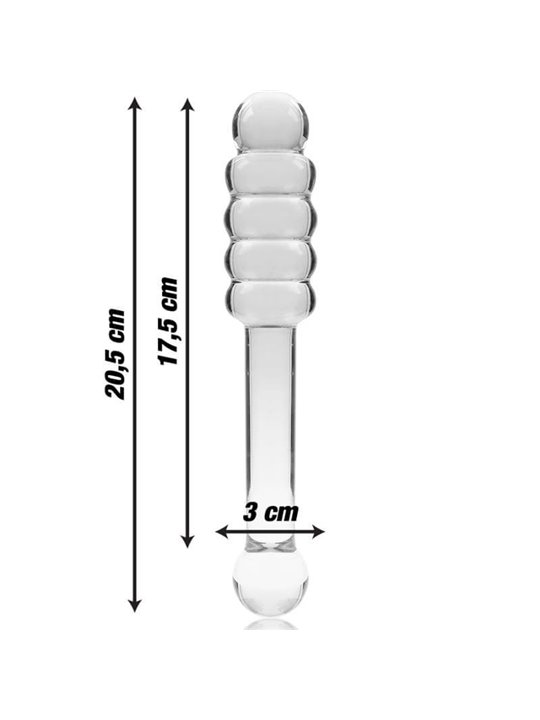 Nebula Series By Ibiza - Modello 20 Dildo in Vetro Borosilicato 20,5 X 3 CM Trasparente