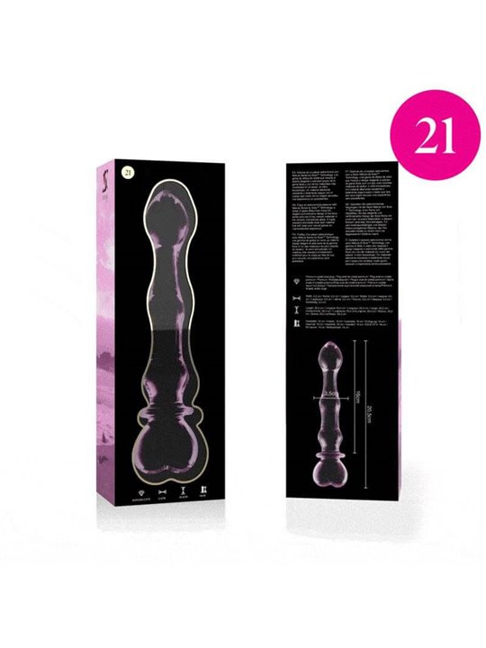 Nebula Series By Ibiza - Modello 21 Dildo in Vetro Borosilicato 20,5 X 3,5 CM Rosa
