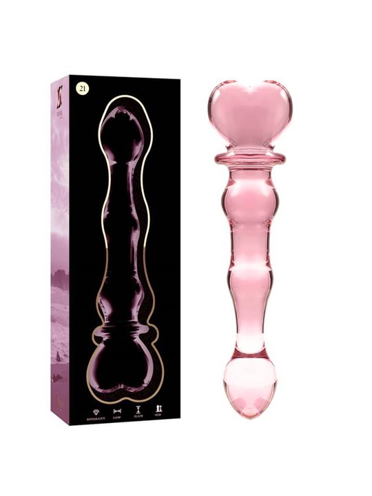 Nebula Series By Ibiza - Modello 21 Dildo in Vetro Borosilicato 20,5 X 3,5 CM Rosa