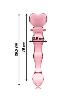 Nebula Series By Ibiza - Modello 21 Dildo in Vetro Borosilicato 20,5 X 3,5 CM Rosa