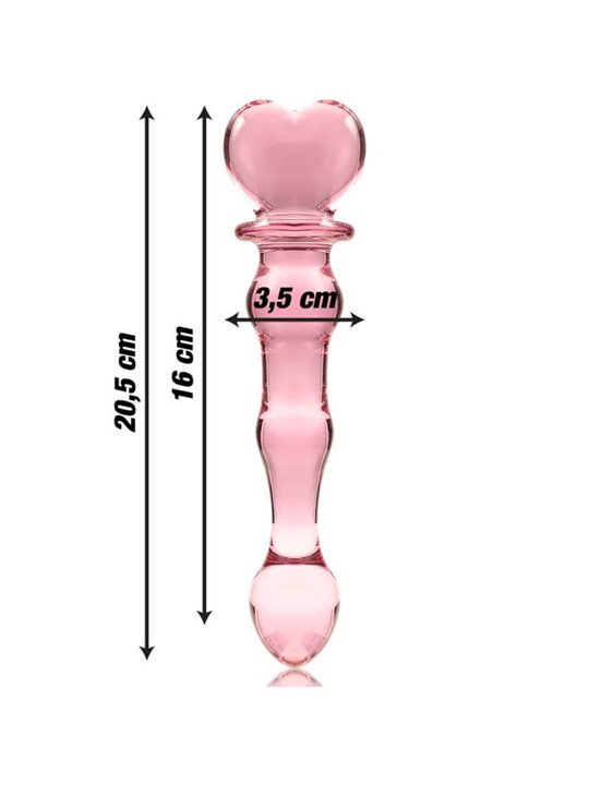 Nebula Series By Ibiza - Modello 21 Dildo in Vetro Borosilicato 20,5 X 3,5 CM Rosa