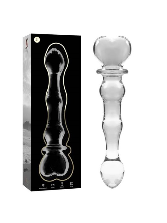 Nebula Series By Ibiza - Model 21 Dildo Borosilicate Glass 20.5 X 3.5 CM Clear