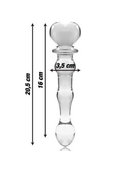 Nebula Series By Ibiza - Model 21 Dildo Borosilicate Glass 20.5 X 3.5 CM Clear