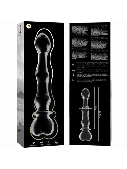 Nebula Series By Ibiza - Modello 21 Dildo in Vetro Borosilicato 20,5 X 3,5 CM Trasparente