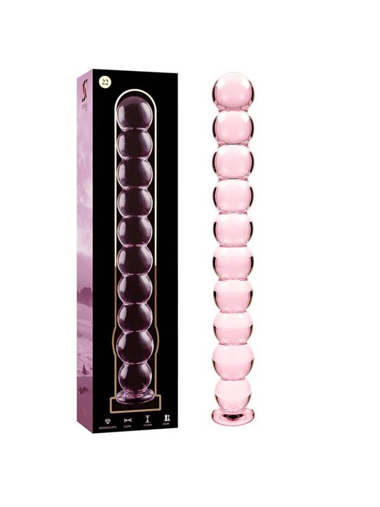 Nebula Series By Ibiza - Modello 22 Dildo in Vetro Borosilicato 21,5 X 2,5 CM Rosa