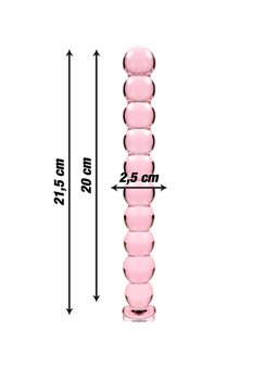 Nebula Series By Ibiza - Modello 22 Dildo in Vetro Borosilicato 21,5 X 2,5 CM Rosa