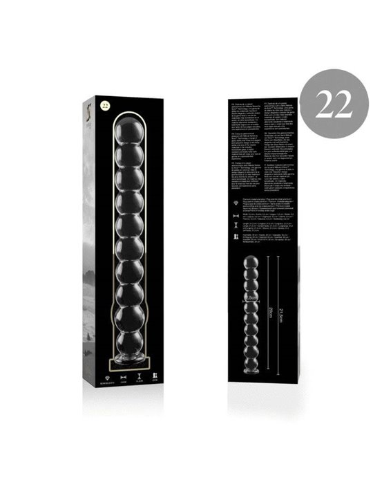 Nebula Series By Ibiza - Modello 22 Dildo in Vetro Borosilicato 21,5 X 2,5 CM Trasparente