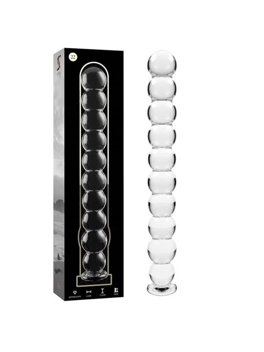 Nebula Series By Ibiza - Modello 22 Dildo in Vetro Borosilicato 21,5 X 2,5 CM Trasparente