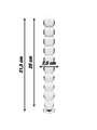 Nebula Series By Ibiza - Model 22 Dildo Borosilicate Glass 21.5 X 2.5 CM Clear