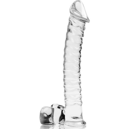 Nebula Series By Ibiza - Model 23 Dildo Borosilicate Glass 21.5 X 4 CM Clear