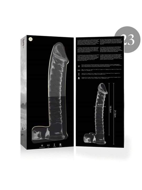 Nebula Series By Ibiza - Model 23 Dildo Borosilicate Glass 21.5 X 4 CM Clear