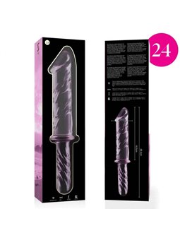 Nebula Series By Ibiza - Model 24 Dildo Borosilicate Glass 28.5 X 5 CM Pink