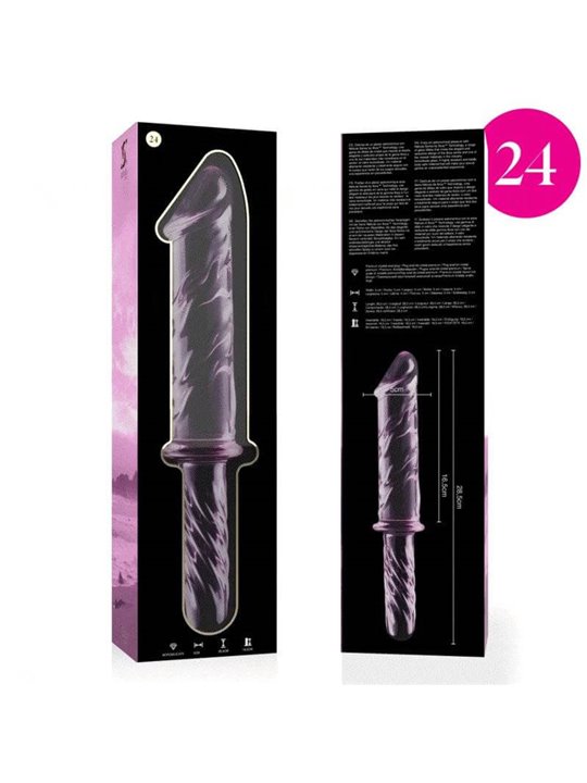 Nebula Series By Ibiza - Model 24 Dildo Borosilicate Glass 28.5 X 5 CM Pink