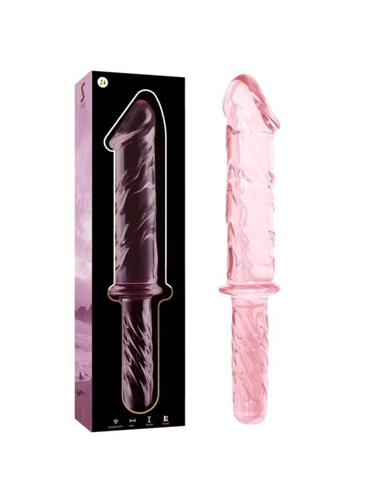 Nebula Series By Ibiza - Model 24 Dildo Borosilicate Glass 28.5 X 5 CM Pink