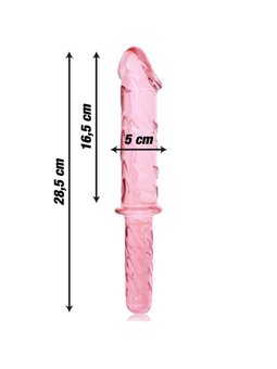 Nebula Series By Ibiza - Model 24 Dildo Borosilicate Glass 28.5 X 5 CM Pink