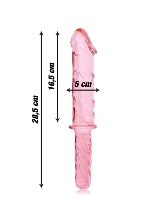 Nebula Series By Ibiza - Model 24 Dildo Borosilicate Glass 28.5 X 5 CM Pink